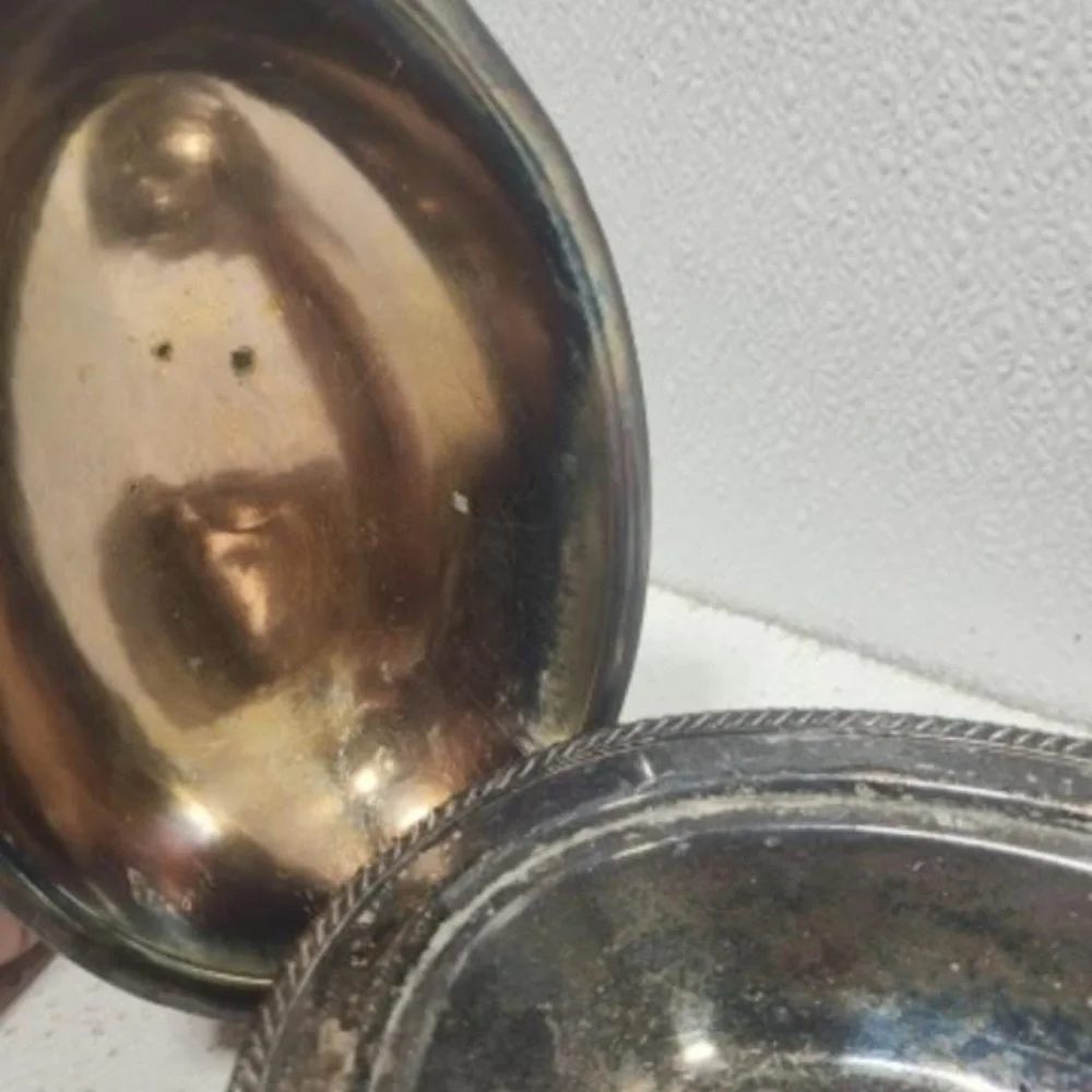 Silverplate Small Oval Serving Dish With Cover Home Dining Kitchen Entertaining